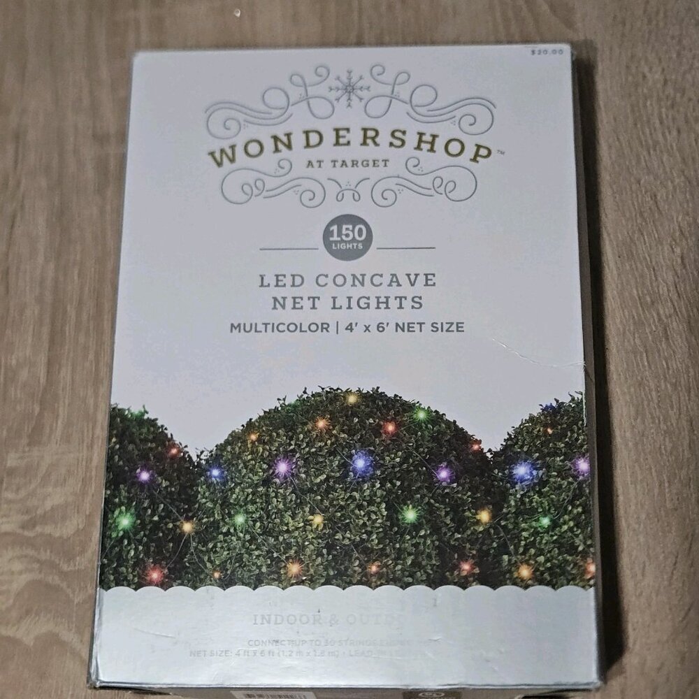 Wondershop LED Concave Net Lights Multicolor 150 Lights Indoor & Outdoor